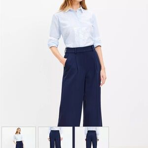LOFT Wide Leg Pants High Waisted Elegant